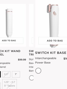 T3 Switch Kit Base Interchangeable Power Base w/ 1.5” & 1” curling wands